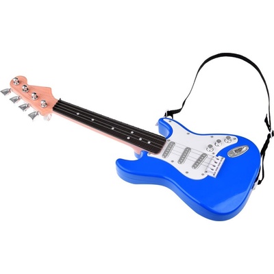 JOKO detská Elektrická gitara 44 cm s kovovými strunami modrá