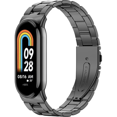 Xiaomi Mi Smart Band 8/9/10 náhradní náramek/řemínek - BO chirurgická ocel Černá MBSCZ-8BOCH02 – Zboží Živě