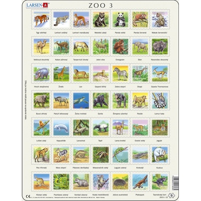 Larsen Zvířata světa ZOO 3 49 dielov
