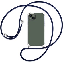 Pouzdro SES Průhledné silikonové ochranné se šňůrkou na krk Samsung Galaxy A22 A226B 5G tmavě modré