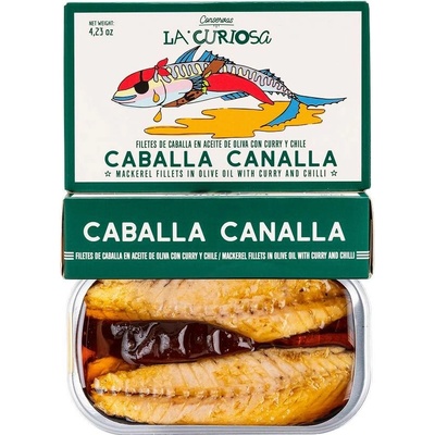 La Curiosa Filety z makrely v olivovém oleji s kari a chilli 120 g