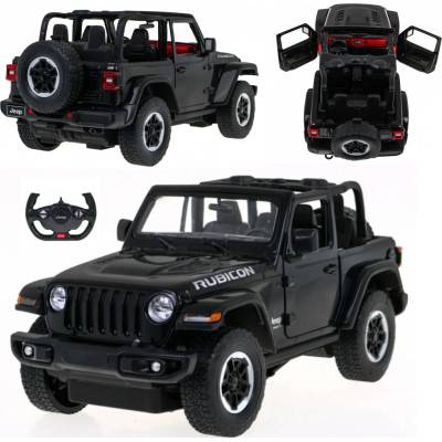 DÁLKOVĚ OVLÁDANÉ AUTO RC PILOT VELKÉ ČERNÉ JEEP WRANGLER RS 1:14