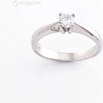 Zlatý zásnubní prsten se zirkonem 292