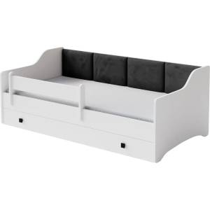 Kobi Детско легло Eryk 160 x 80 с чекмедже и цветни панели (графит)
