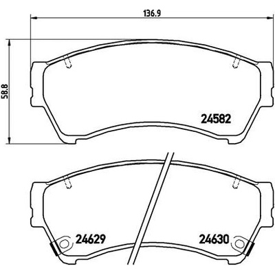 BREMBO Sada brzdových platničiek kotúčovej brzdy P49039