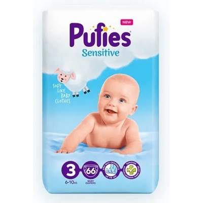 Пелени Pufies 3 Sensitive 6-10кг 66бр