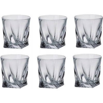 Bohemia Crystal Quadro sklenice na pálenku 2K936 0 99A44 6 x 55 ml