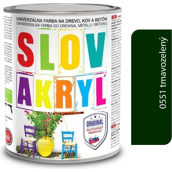 Slovakryl 0551 0,75kg tmavozelený