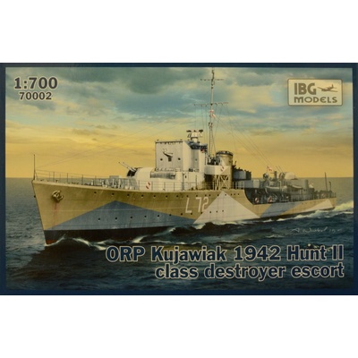 IBG Models ORP Kujawiak 1942 Hunt II w/ PE,waterline 1:700