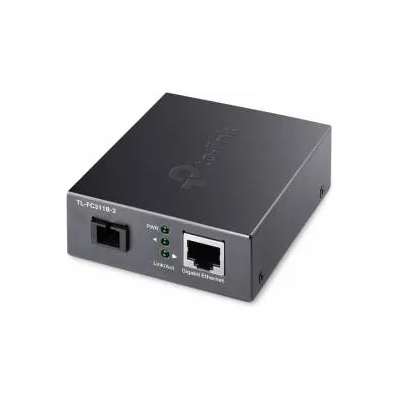 TP-Link Медиен конвертор Gigabit WDM TP-Link TL-FC311B-2, LAN: 1 x 10/100/1000 Mbps, RX: 1550 nm, TX: 1310 nm, До 20 км удължаване, Сив, TL-FC311B-2_VZ