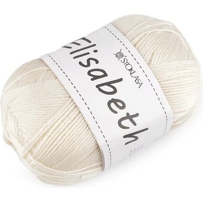 Pletací vlněná příze Elisabeth 100 g Varianta: 1 béžová nejsv., Balení: 1 ks 59246/152008/273778