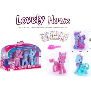 Global Express Комплект играчки пони Lovely Horse - 3 броя (8079B)