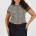 Brave Soul Тениска Brave Soul BS Plus Size Leopard Print T-shirt with Contrast Piping - Leopard/Black
