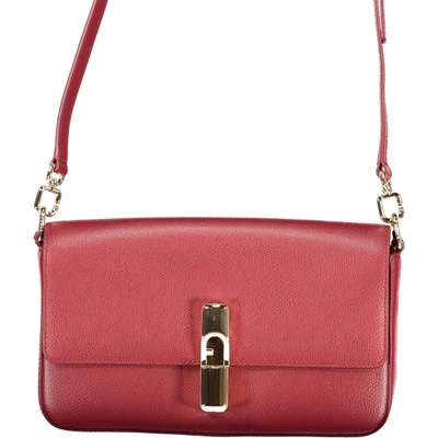 Furla Elegantná dámska kožená Crossbody kabelka Iride 24x13x6 cm Červená