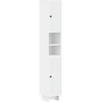 vidaXL Шкаф за баня с отворена рафт EDE Бяло 30 x 31 x 190 см (895935)