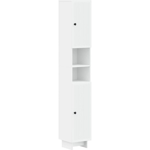 vidaXL Шкаф за баня с отворена рафт EDE Бяло 30 x 31 x 190 см (895935)