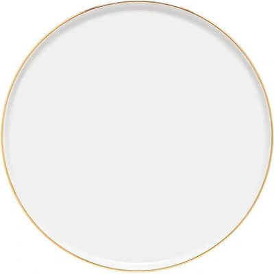 Costa Nova Talíř dezertní pr.23cm, porcelán se zlat. okrajem, RESONANCE, bílá White-gold