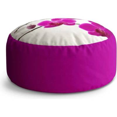 Sablio Taburet Circle Fialové orchideje: 38x48 cm