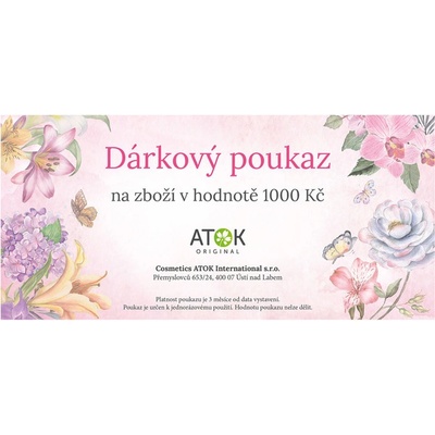 Original Atok Poukaz na nákup kosmetiky 1000 Kč - elektronický