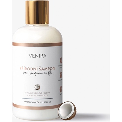 VENIRA prírodný šampón pre podporu rastu vlasov kokos 300 ml