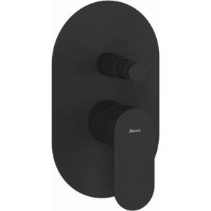 RAVAK Eleganta - Скрит смесител, за 2 уреда, с корпус, матово черно X070298 (X070298)