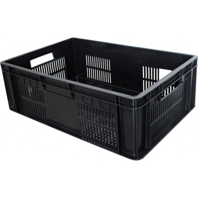 PETRAplast Plastová přepravka na zeleninu 600 x 400 x 200 cmmm Černá