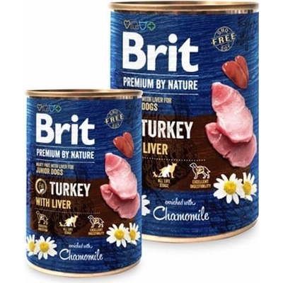 Brit Premium by Nature Dog Junior Turkey With Liver 24 x 800 g