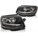  Кристални фарове vw transporter t6 (2015-2019) - черни с drl