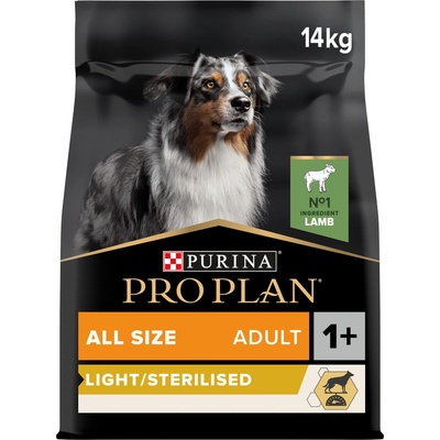 Purina Pro Plan All Sizes Adult Light Sterilised jahňa 14 kg