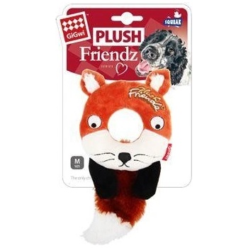 GiGwi Plush Friendz liška s gum kroužkem