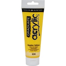 Daler Rowney Graduate akrylová barva naples yellow 120 ml 1 ks