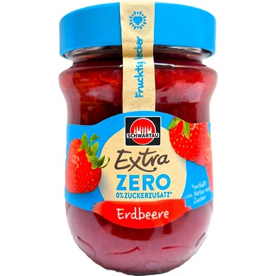 SCHWARTAU Extra ZERO Erdbeere ovocný džem s jahodami, bez přidaného cukru, se sladidly 280 g