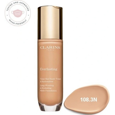 Clarins Dlhotrvajúci hydratačný make-up s matným efektom Everlasting Long-Wearing & Hydrating Matte Foundation 108.3N 30 ml