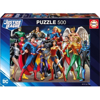 Educa Пъзел Educa - DC Comics, Лигата на справедливостта, 500 части (EDU19913)