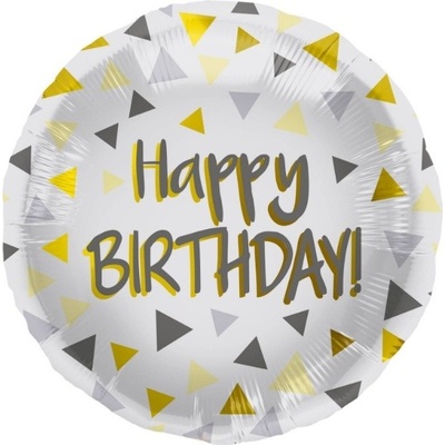 Folat Foliový balonek kvítí Happy Birthday 45 cm