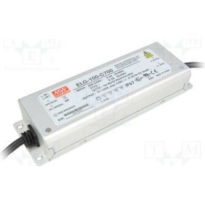 MEAN WELL ELG-100-C700 Napájecí zdroj: spínaný; LED; 100,1W; 71÷143VDC; 700mA; 180÷295VAC