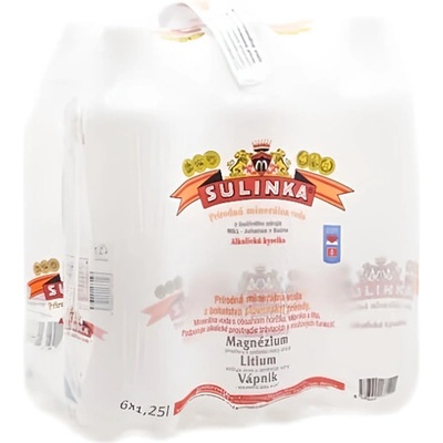 Sulinka Prírodná minerálna voda perlivá 6 x 1,25 l