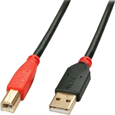 Lindy Кабел Lindy LNY-42762, от USB A(м) към USB B(м), 15m, черен (LNY-42762)