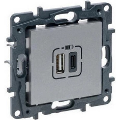 Legrand Niloé Step nabíječka USB A+C USB-C 3A hliník 863340