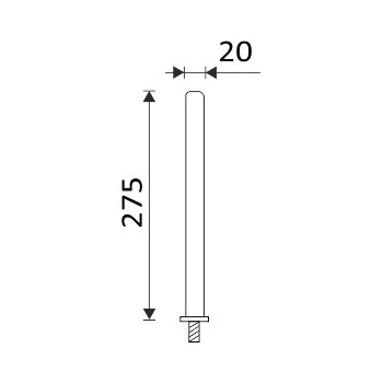 Nimco Hranatá rukojeť k WC kartáči 1178HR-1-05