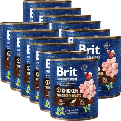 Brit Premium by Nature Chicken with Hearts 12 x 800 g