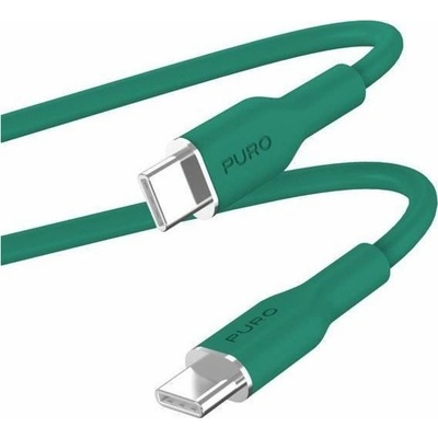 Puro PUUSBCUSBCICONDKGRN Soft USB-C/USB-C 60 W, 1,5m, zelený