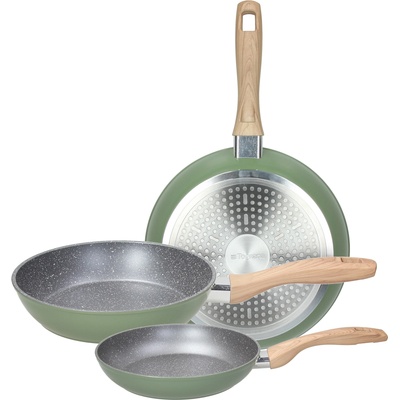Tognana Комплект 3 тигана stone sage, 20, 24 и 28 см, зелени (yg79133sagea)