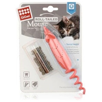 GiGwi Hračka kočka Myška s náplněni Catnip+Matabi 16cm