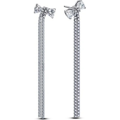 PANDORA Visací náušnice Mašlička s pavé 293544C01