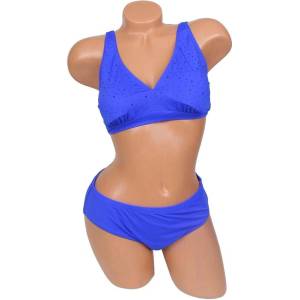  Дамски бански в синьо с малки камъчета