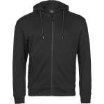 TEE JAYS tj5508 interlock / Мъжки суичър с цип и оребрена материя - черен l (18550800203)