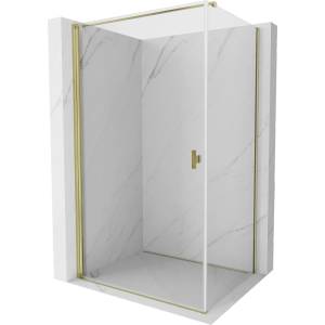 Mexen Mist-B кабина за душ с панти 100 x 85 cm, прозрачно стъкло, злато - 8A2T-100-085-50-00 (8A2T-100-085-50-00)