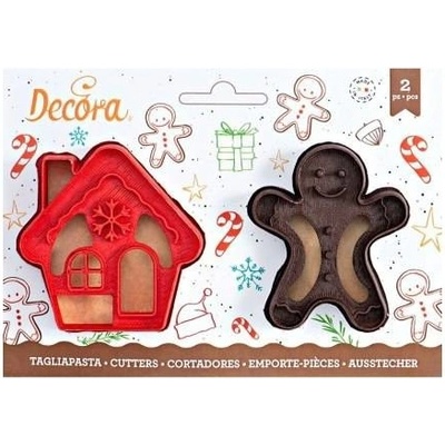 Vykrajovač „Vianočný domček a perníkový mužík“ 8 cm - Decora - Decora
