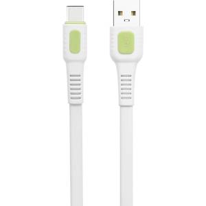 DeTech Кабел за данни DeTech DE-C36C, Type-C, 1.0m, White - 40193 (DE-40193)